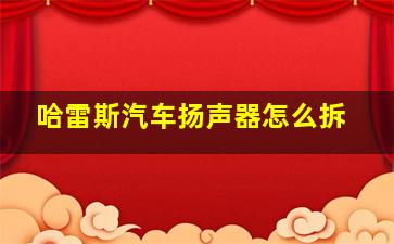 哈雷斯汽车扬声器怎么拆