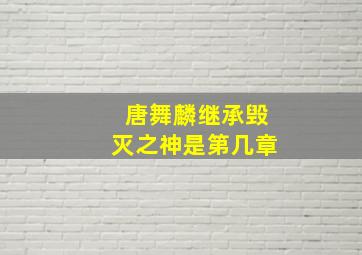 唐舞麟继承毁灭之神是第几章