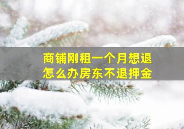 商铺刚租一个月想退怎么办房东不退押金