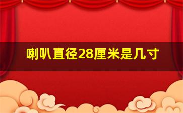 喇叭直径28厘米是几寸