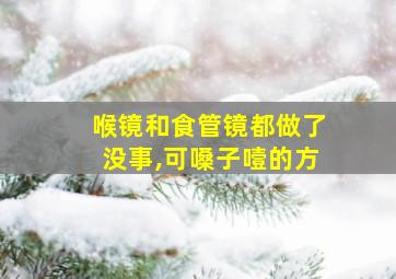 喉镜和食管镜都做了没事,可嗓子噎的方