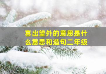 喜出望外的意思是什么意思和造句二年级