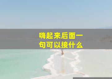 嗨起来后面一句可以接什么