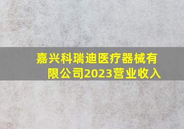 嘉兴科瑞迪医疗器械有限公司2023营业收入