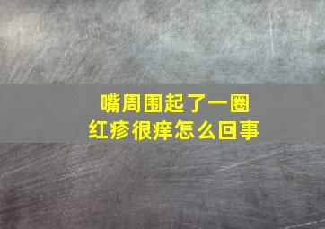 嘴周围起了一圈红疹很痒怎么回事