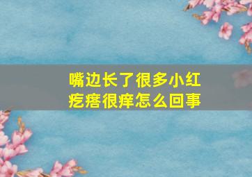 嘴边长了很多小红疙瘩很痒怎么回事