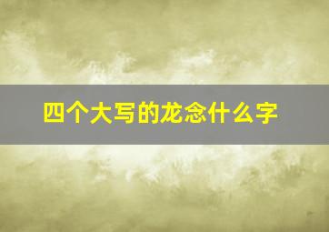 四个大写的龙念什么字