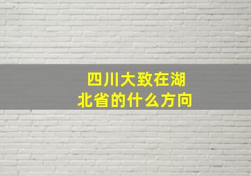 四川大致在湖北省的什么方向