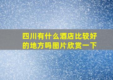 四川有什么酒店比较好的地方吗图片欣赏一下