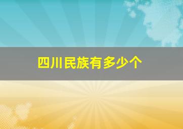 四川民族有多少个