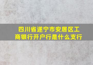 四川省遂宁市安居区工商银行开户行是什么支行