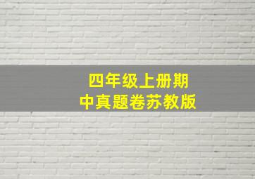 四年级上册期中真题卷苏教版