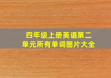 四年级上册英语第二单元所有单词图片大全