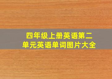 四年级上册英语第二单元英语单词图片大全