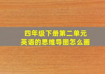 四年级下册第二单元英语的思维导图怎么画