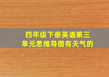 四年级下册英语第三单元思维导图有天气的