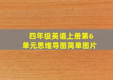 四年级英语上册第6单元思维导图简单图片