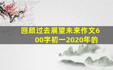 回顾过去展望未来作文600字初一2020年的