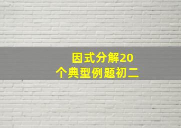 因式分解20个典型例题初二