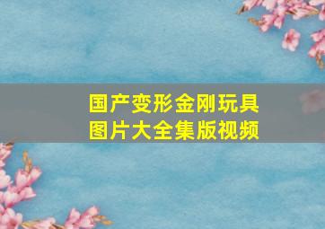 国产变形金刚玩具图片大全集版视频