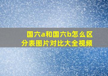 国六a和国六b怎么区分表图片对比大全视频