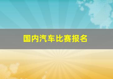 国内汽车比赛报名