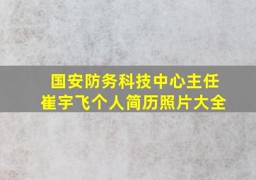 国安防务科技中心主任崔宇飞个人简历照片大全