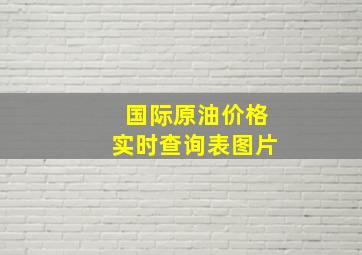 国际原油价格实时查询表图片