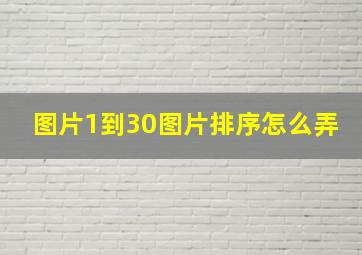 图片1到30图片排序怎么弄