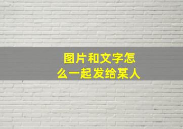 图片和文字怎么一起发给某人