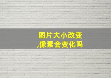 图片大小改变,像素会变化吗