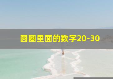 圆圈里面的数字20-30