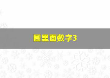 圈里面数字3