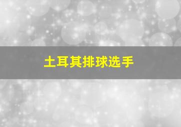 土耳其排球选手