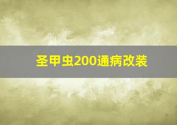 圣甲虫200通病改装