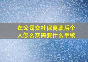 在公司交社保离职后个人怎么交需要什么手续