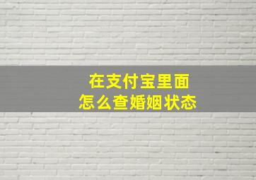 在支付宝里面怎么查婚姻状态