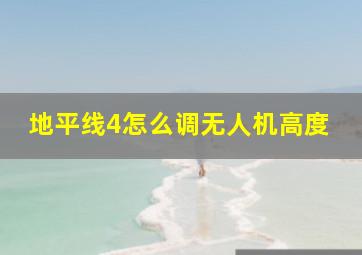 地平线4怎么调无人机高度