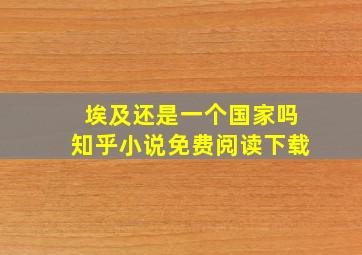 埃及还是一个国家吗知乎小说免费阅读下载