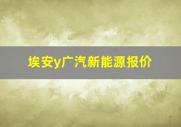 埃安y广汽新能源报价