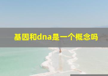 基因和dna是一个概念吗