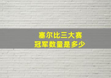 塞尔比三大赛冠军数量是多少