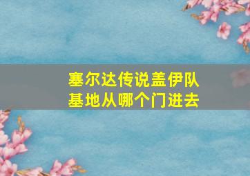 塞尔达传说盖伊队基地从哪个门进去