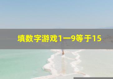 填数字游戏1一9等于15