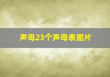 声母23个声母表图片