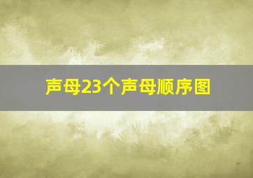 声母23个声母顺序图