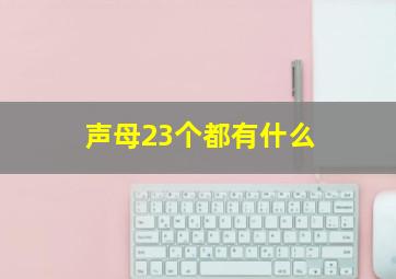 声母23个都有什么