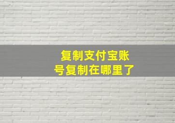 复制支付宝账号复制在哪里了