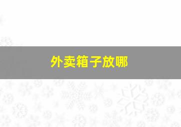 外卖箱子放哪