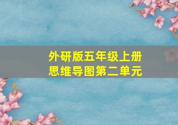 外研版五年级上册思维导图第二单元